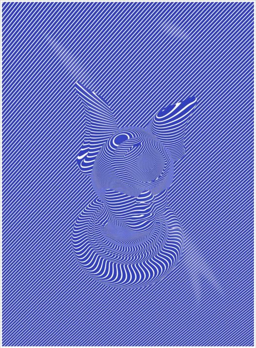 Oblique Cyclops in Blue Base Plate Oblique Cyclops in Blue by Elliott Earls 22 x 30″ Edition of 10 Printed on Rives BFK 250gsm. Heavy Weight 100% Cotton Paper with a Deckle Edge Signed & numbered by the Artist Released August 10, 2016.