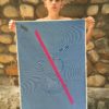 Oblique Cyclops in Blue (#005) Print and unique elements by Elliott Earls 22 x 30″ Edition of 10 – with unique hand rendered by the artist. Printed on Rives BFK 250gsm. Heavy Weight 100% Cotton Paper with a Deckle Edge Signed & numbered by the Artist Released August 10, 2016.