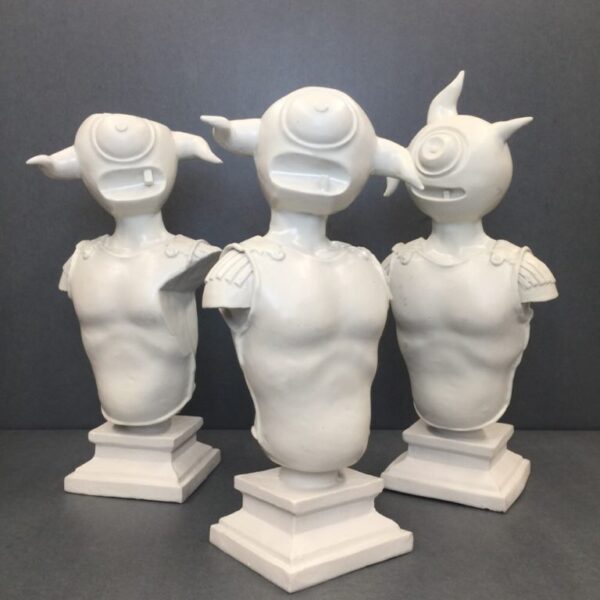 Porcelain figures from "Elegy for The Collapse of The Empire." 
By Elliott Earls
Edition of 20
Porcelain
10.5"(t)x5.5"(w)x4"(d)
2011.