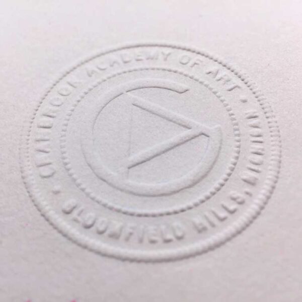 Each print in the Earls | Fella edition is marked with the Cranbrook Academy of Art Seal