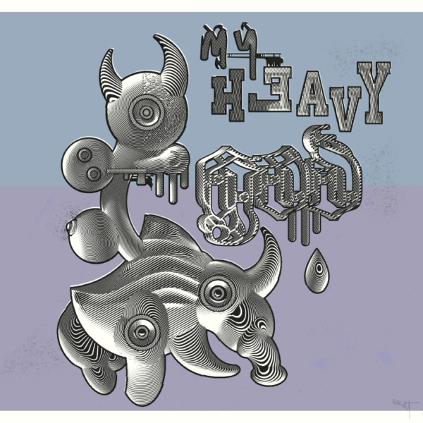 "My Heavy God"
By Elliott Earls
30 x 22″
Edition of 20 Prints
3 Spot Color - Hand-Pulled Screen Print
Printed on Coventry Rag Heavy Weight 100% Cotton Paper. 
Signed, Numbered and Blind Embossed by the Artist.
Released October 5, 2019.