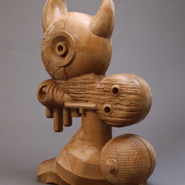 "Individuation And The Rejection of Fear (Artifact #6)" 
10"h x 8"w x 3.5”d
Each figurine is individually machined from 2 billets of maple • Edition of 12.
Signed and Numbered by the Artist. Released June 1, 2020.