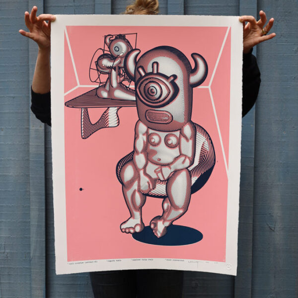 "Inhumane Design Ethos  - Monstrosity #1 Contemporary Landscape" 
22 x 30″
Edition of 40 Prints 
2 Spot Color - Hand-Pulled Screen Print
Printed on Rives BFK Heavy Weight 100% Cotton Paper. 
Signed, Numbered by the Artist.
Released May 23, 2020.
