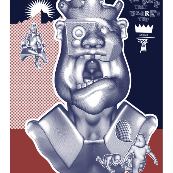 "Heavy Is The Head That Wears The Crown" By Elliott Earls
22 x 30″
Two Spot Colors – Edition of 20
Printed on Rives BFK 250gsm. Heavy Weight 100% Cotton Paper with a Straight Edge
Signed & numbered by the Artist
Released December 21, 2020.