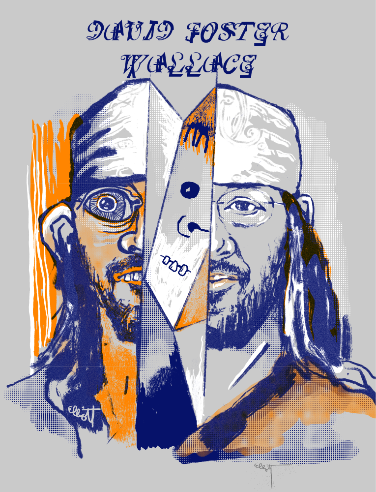 “Portrait of David Foster Wallace" By Elliott Earls 19.5" x 25.5" 3 Spot Colors Timed Edition (available for 24 hours only) Available from May, Wednesday, 2023 at 12:00PM to May, Wednesday, 2023 at 12:00PM to March 2, 2022 at 12:00 PM Canson Mi-Teintes 100% Cotton Paper Signed & numbered by the Artist Released May, 31, 2023 at 12:00PM Hand-Pulled Screenprint