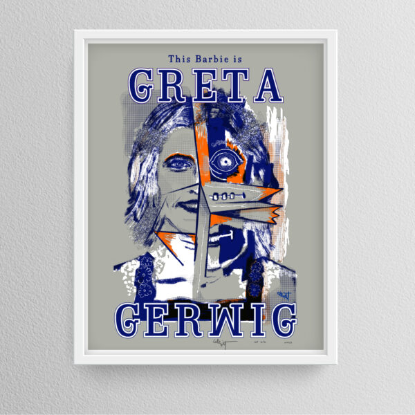 Framed “This Barbie is Greta Gerwig” By Elliott Earls 19.5" x 25.5" 3 Spot Colors Timed Edition (available for 24 hours only) Available from July, Wednesday, 2023 at 12:00PM to July, Wednesday, 2023 at 12:00PM to March 2, 2022 at 12:00 PM Canson Mi-Teintes 100% Cotton Paper Signed & numbered by the Artist Released July, 12, 2023 at 12:00PM Hand-Pulled Screenprint