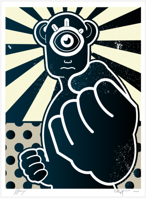 "Power"
By Elliott and Henry Earls
22" x 30"
3 Spot Colors
Timed Edition (available for 24 hours only)
Available from September, Friday, 2024 at 12:00PM to Friday09AM
Heavyweight 250gsm. Rives BFK 100% Cotton Paper with a Deckle Edge
Signed & numbered by the Artist
Hand-Pulled Screenprint
